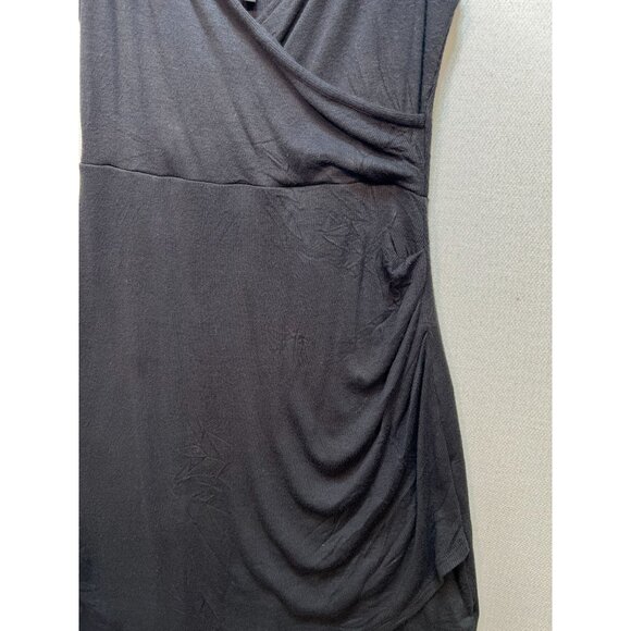 Goldray Women's One Piece Swim Dress Wrap Front Sleeveless Size PM Black Stretch - Picture 6 of 10